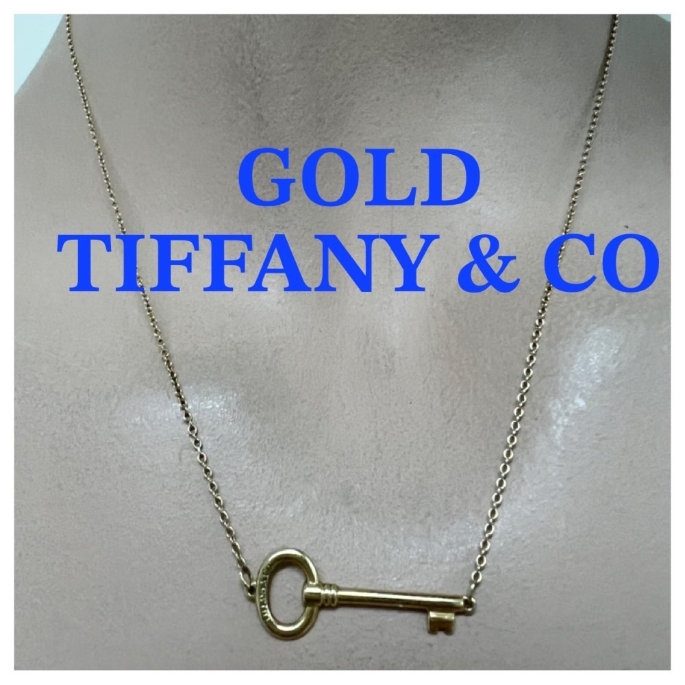 🔴Authentic VINTAGE TIFFANY & CO 18K GOLD Attached Key Pendent Chain Necklace 🔴 - Picture 2 of 12